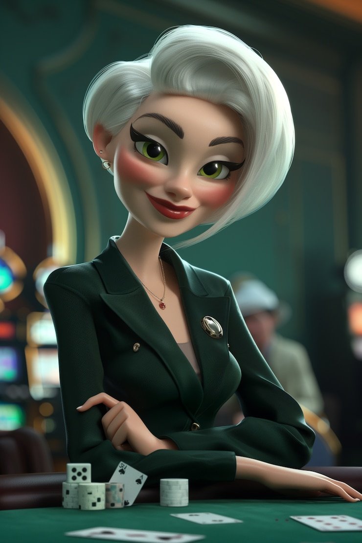 Live dealer at a card table on jadijp platform