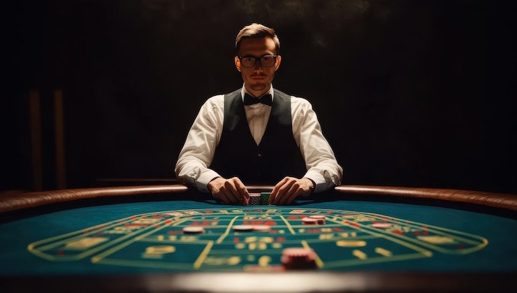 Hot Pot game interface showing player hands and dealer card on jadijp